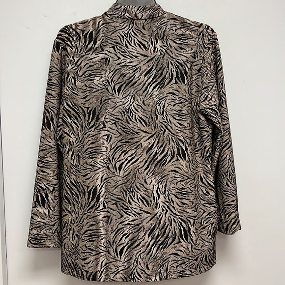 Chico’s Travelers Collection Full Zip Up Shimmer Jacket - Picture 2 of 4